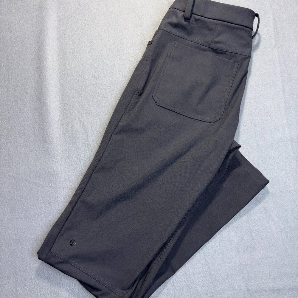Men's Lululemon ABC Slim-Fit 5 Pocket Pant Obsidian Gray Charcoal Size 32